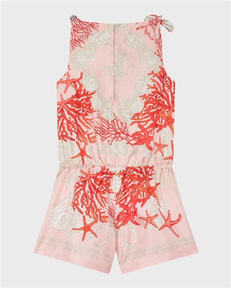 silk versace romper|Versace Girl's Barocco.